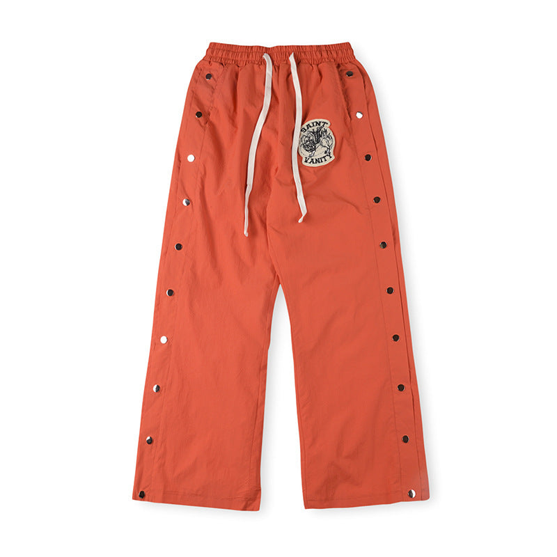 SAINT VANITY Nylon Hooded Track Pants “Orange”