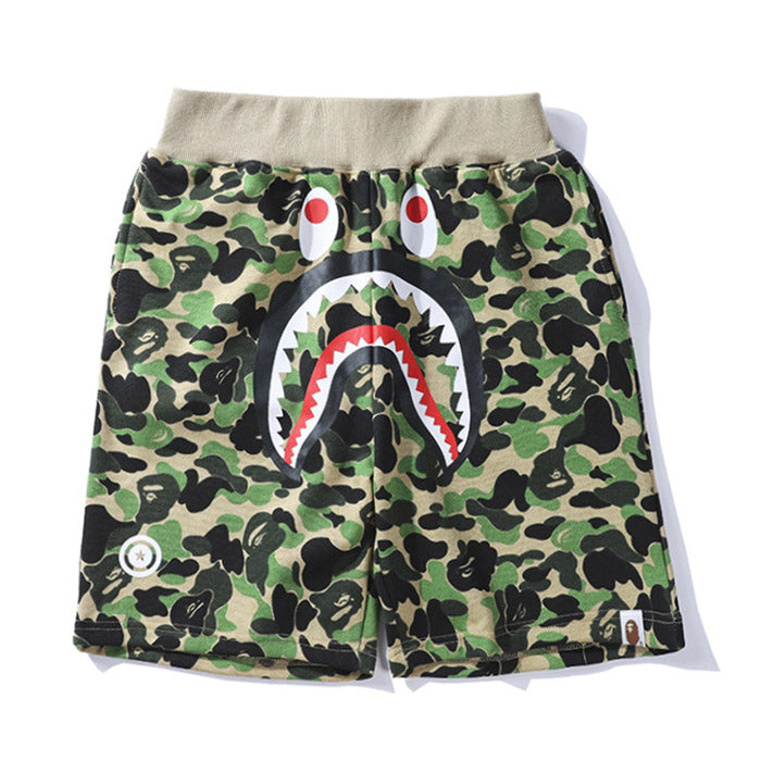 BAPE Double-hat Big ABC Camo Shark Hoodie