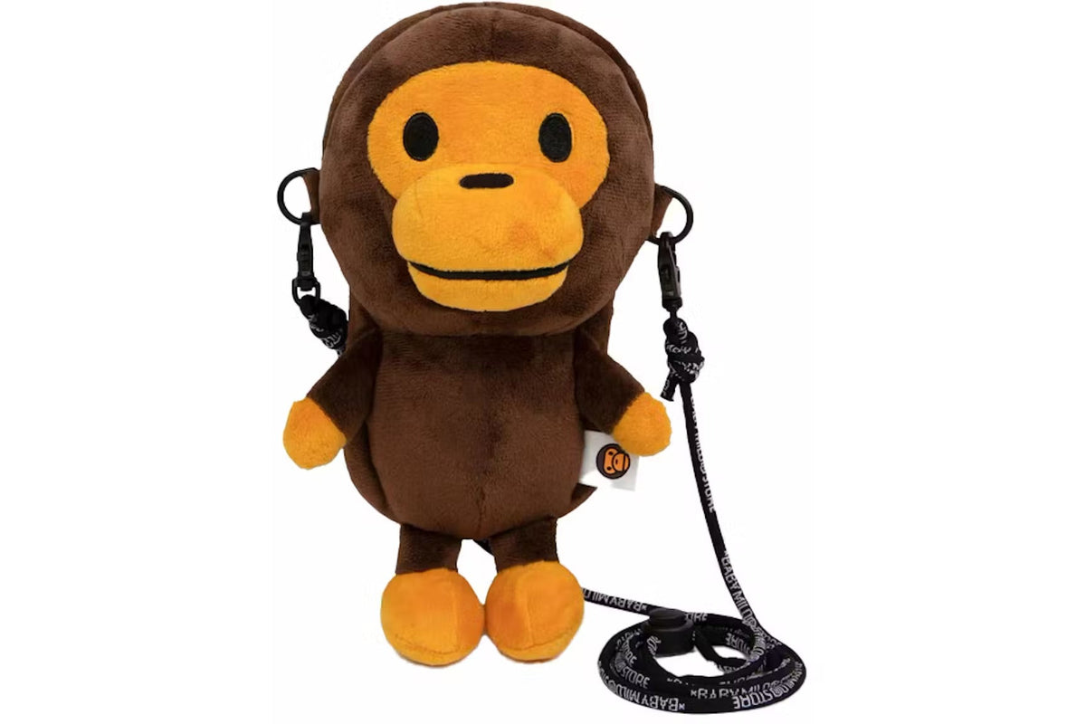 BAPE BABY MILO PLUSH MOBILE BAG - BROWN
