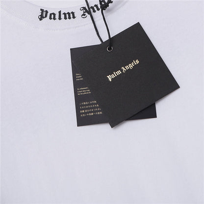 Palm Angel Black Double Logo Print Back Short Sleeve T-Shirt