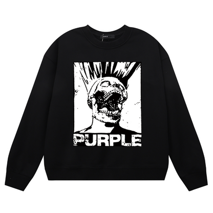 Purple Brand Logo Printed Sweatshirts