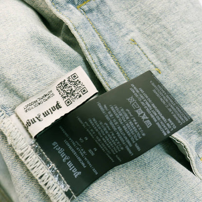 Palm Angels Graffiti Print Denim Jacket