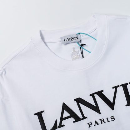 LANVIN Letter Embroidery T-Shirt