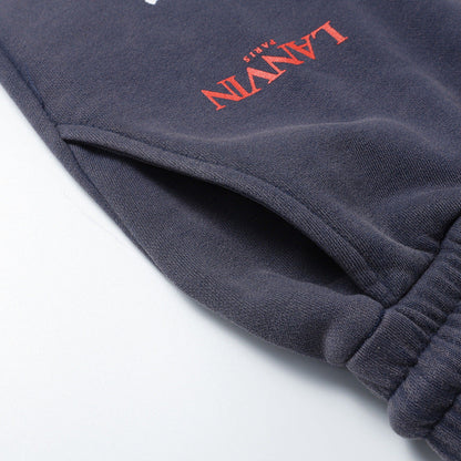 LANVIN Splash ink sports Shorts Navy blue