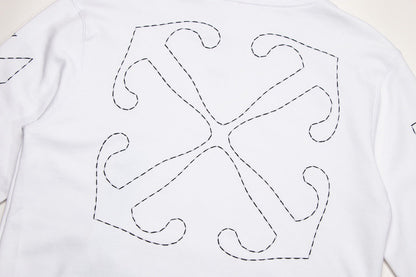 OFF WHITE Sickle sketch technique embroidery arrow Hoodies