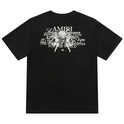 AMlRl Crew Neck Unisex Street Style Plain Cotton T-Shirt