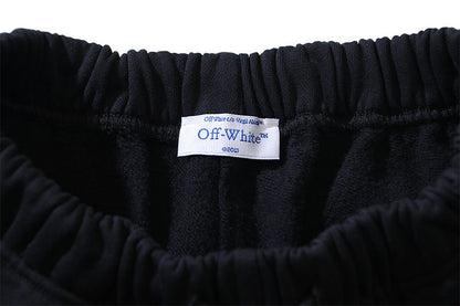 OFF-WHITE Arrows-print Cotton Shorts