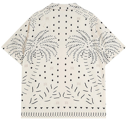 AMIRl Perforated Leather Shirt