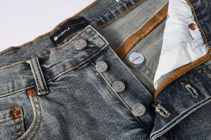 Purple Brand Crystal Diamond Denim Shorts #5093