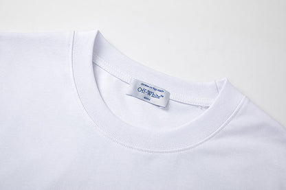 OFF WHITE Blue Arrow logo back T-Shirts
