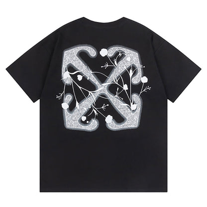 OFF WHITE logo-print Pink T-shirt