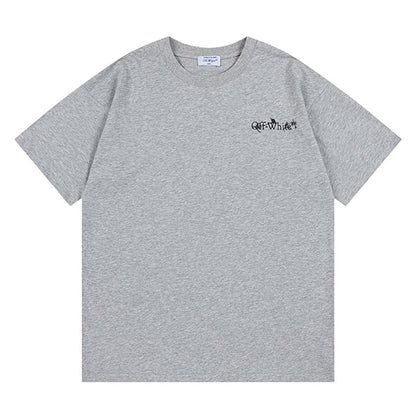 OFF WHITE logo-print Pink T-shirt