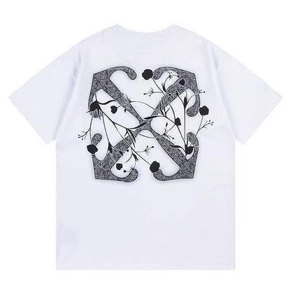 OFF WHITE logo-print Pink T-shirt