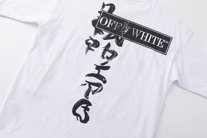 OFF WHITE Type Sticker black t-shirt
