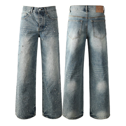 Purple Brand Crystal Diamond Jeans #9133