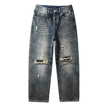 Purple Brand Crystal Diamond Jeans #9131