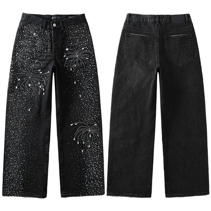 Purple Brand Crystal Diamond Jeans #9125