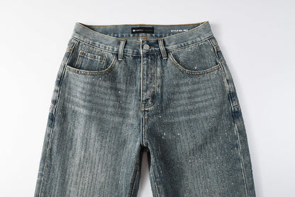 Purple Brand Crystal Diamond Jeans #9140