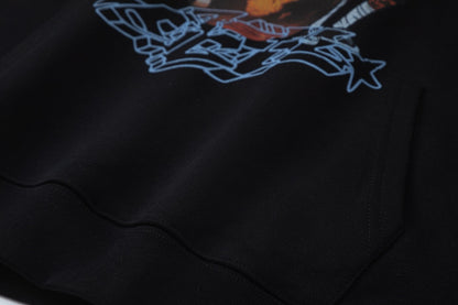 Off White Black Cotton Hoodie