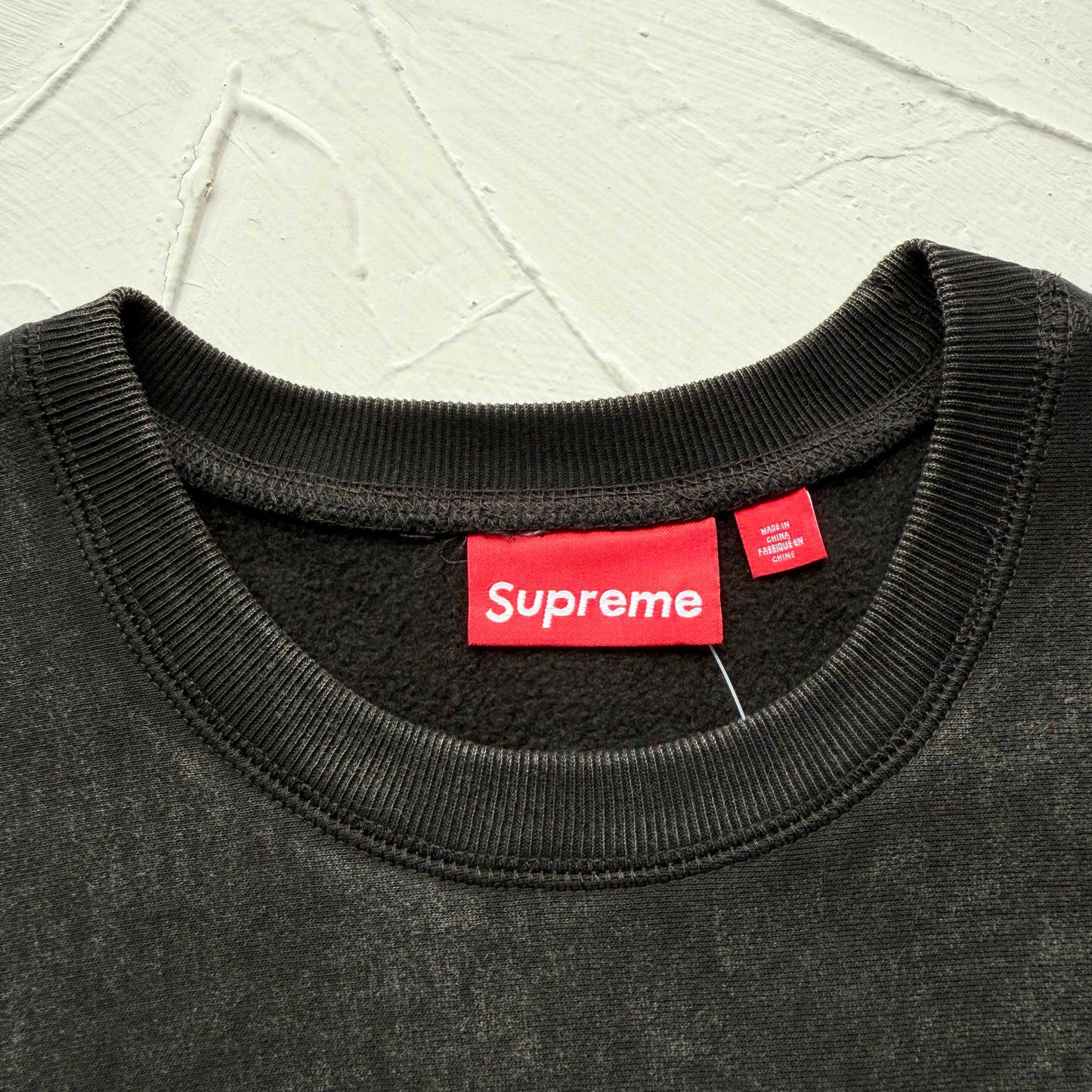 Supreme 25SS Washed Box Logo Crewneck Sweatshirts