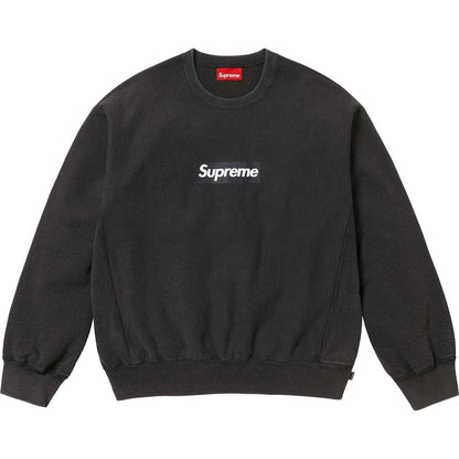 Supreme 25SS Washed Box Logo Crewneck Sweatshirts