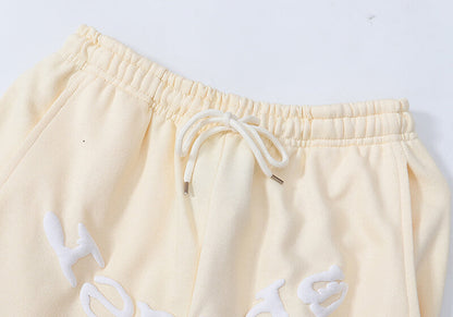 Sp5der Logo Foam Printing Pant-Apricot #8310