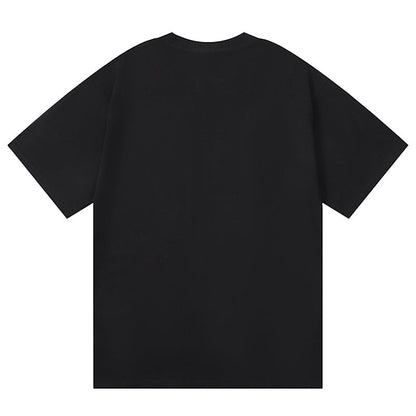 Purple Brand Logo Letter Print T-Shirt