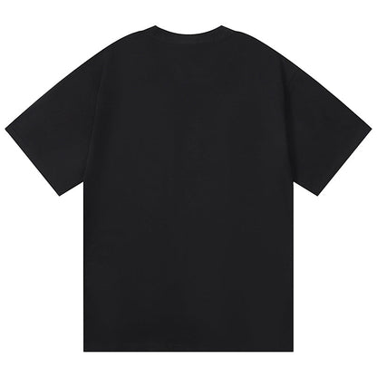 Purple Brand Logo Pattern Print T-Shirt