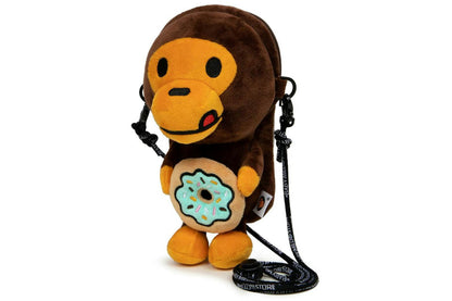 BAPE BABY MILO DONUT PLUSH MOBILE BAG - BROWN/BLUE (FW24)