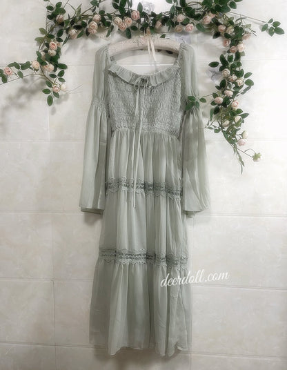 Sakura Matcha Fairycore Dress