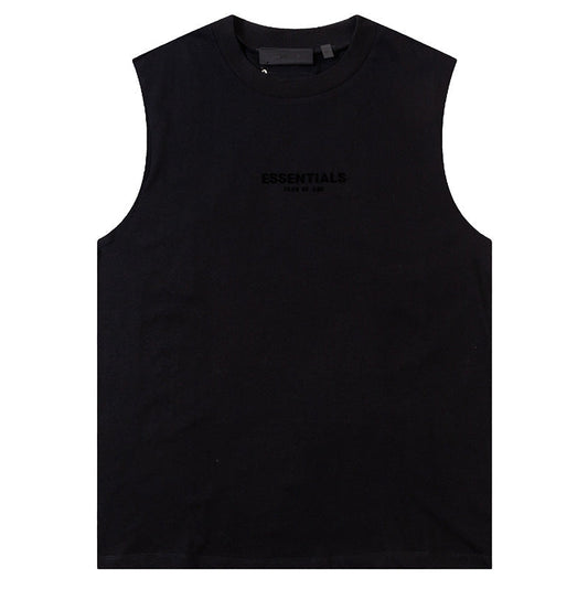 Fear Of God Flocking small letter print Sleeveless T-Shirts