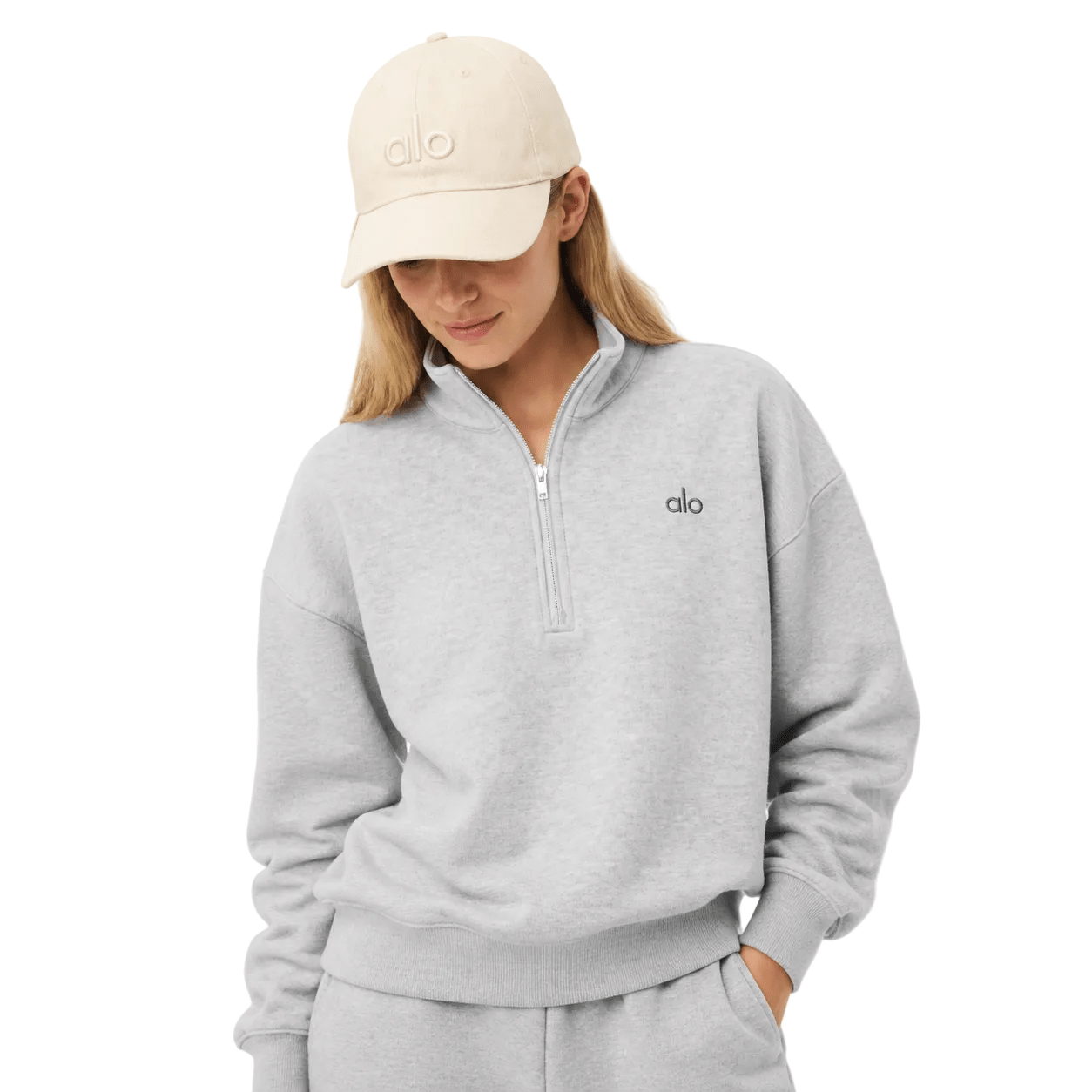 Alo Washed Off Duty Cap Monument Wash Sand Dollar