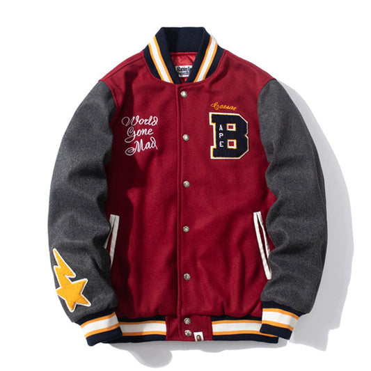 BAPE Baseball Embroidered stars Jacket