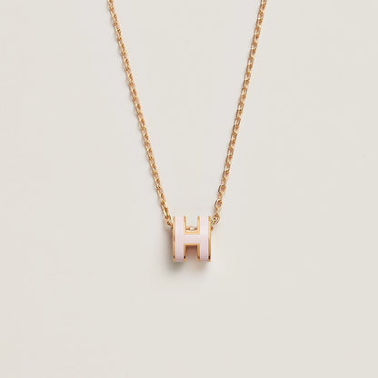HERMES Gold Pop H Necklace Metal(Mini/Many)