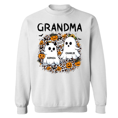Grandma Mom Leopard Boo Kids Personalized Shirt