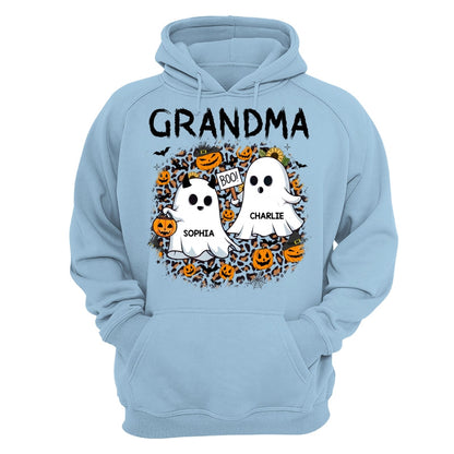 Grandma Mom Leopard Boo Kids Personalized Shirt