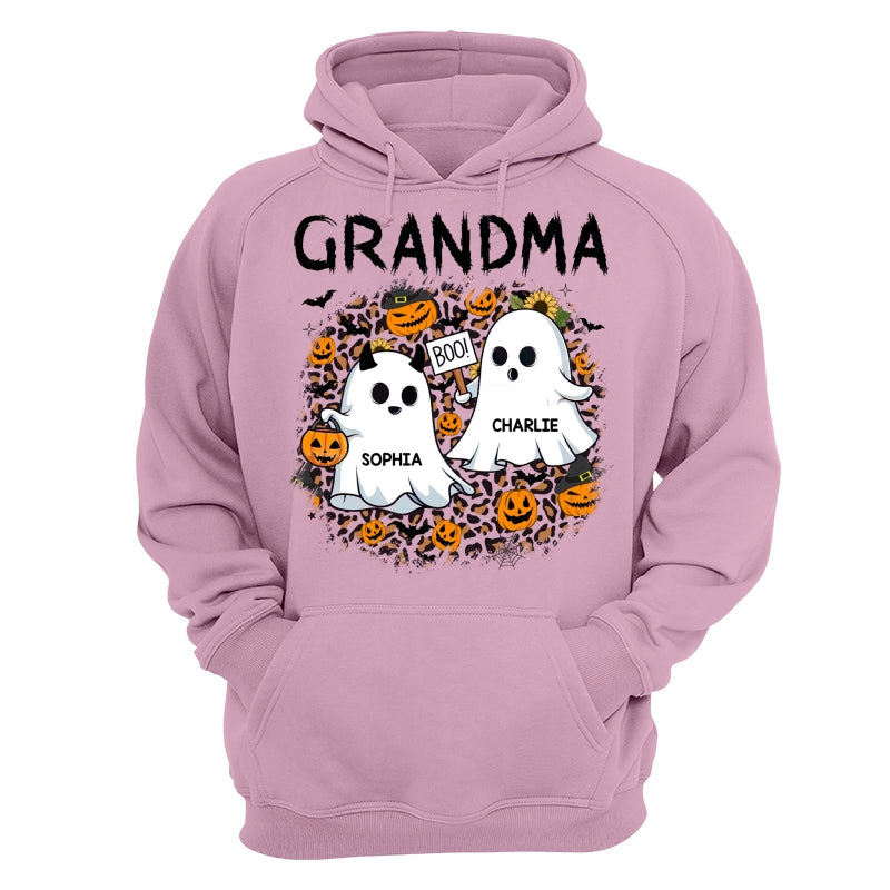 Grandma Mom Leopard Boo Kids Personalized Shirt