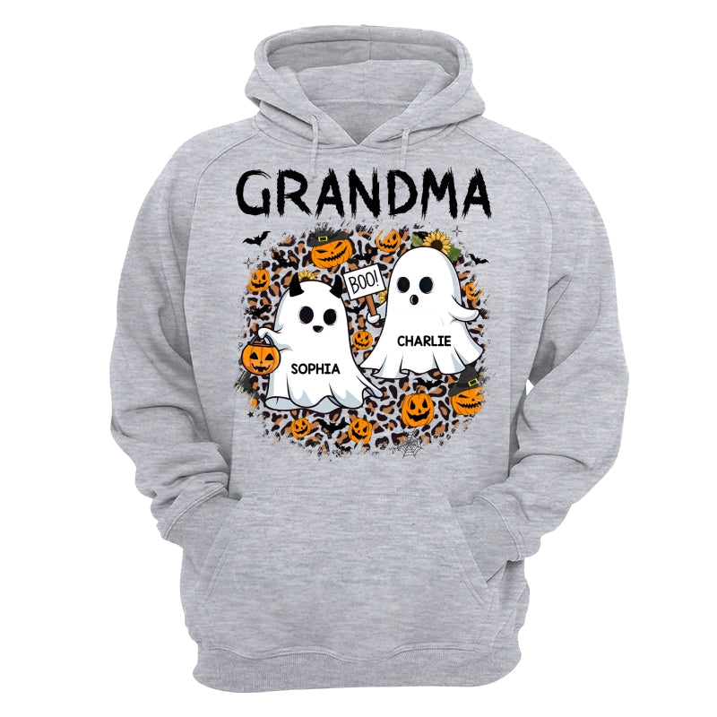 Grandma Mom Leopard Boo Kids Personalized Shirt