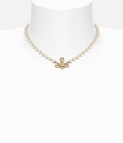 VIVIENNE WESTWOOD Kitty Pearl Necklace Brass(2 Colors)