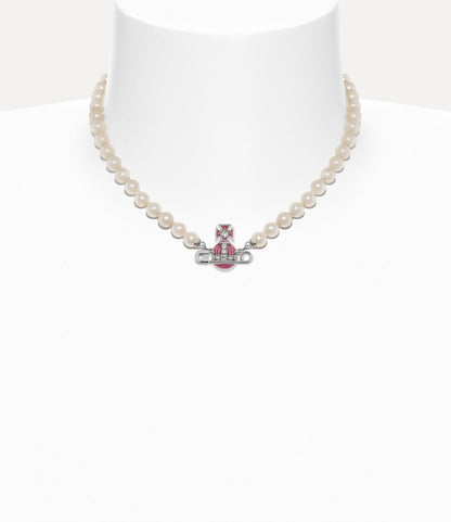 VIVIENNE WESTWOOD Kitty Pearl Necklace Brass(2 Colors)