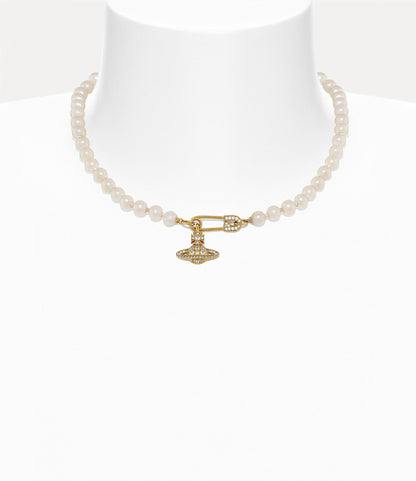 VIVIENNE WESTWOOD Lucrece Pearl Necklace Brass(2 Colors)