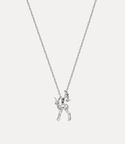 VIVIENNE WESTWOOD Monette Platinum Pendant Necklace Brass(Small/2 Colors)
