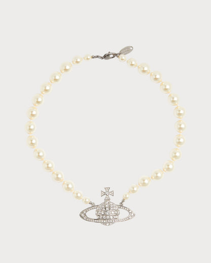 VIVIENNE WESTWOOD One Row Pearl Bas Relief Choker Brass(2 Colors)